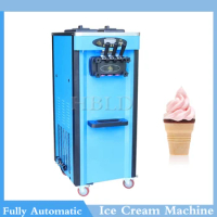 Factory Price 2+1 Flavor Soft Ice Cream Machine For Fast Food Restaurant Strawberry Frozen Yogurt Machine