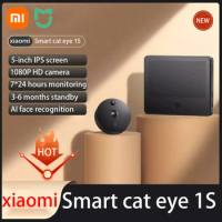 Xiaomi Mijia Smart Video Doorbell Cat Eye Door Mirror Camera 5" IPS Screen Infrared Night Vision AI Face Recognition Anti-Theft