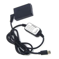 USB Type C Cable+DR-E12 DC Coupler LP-E12 Dummy Battery For Canon EOS M M2 M10 M50 M100 M200 Camera
