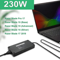 Laptop Charger 230W 19.5V 11.8A AC Adapter For Razer Blade Pro 17 Razer Blade 15 Base Advanced 2018 2019 GTX1060 Power Supply