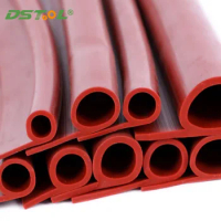 Oven Door P Shape Red Silicone Sealing Strip High-Temperature Oven Steam Door Window Rubber Weatherstrip Parts High Quality