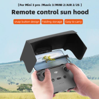 For DJI Mavic 3/Mini 2/Air 2/Air 2S/Mini 3 Pro RC-N1 Remote Controller Hood Sun Shade Mobile Phone Monitor Light Cover Drone