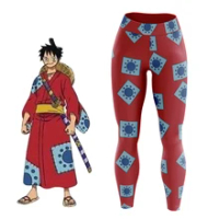 DAZCOS Luffy Cosplay Wano Country Anime Costume Outfit Shirt Pants