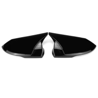 M Style Car Glossy Black Rearview Mirror Cover Trim Frame Side Mirror Caps for Hyundai Elantra 2021 2022