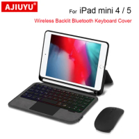 Case Cover For iPad Mini 5th 4th Generation mini 5 4 Mini5 Mini4 7.9" Tablet Bluetooth Keyboard TouchPad Protective Cases Shell