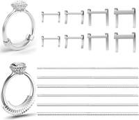 Omilly Metal Ring Guard for Loose Rings 14-Pack with 10 Sizes & 2 Styles Adjustable Invisible Ring S