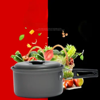 Outdoor Portable Single-person Camping Picnic Non-stick Pan Camp Cookware Nature Hike Cooking Supplies Kitchen Tool