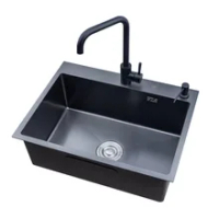 Offer nano black gold just stainless steel sink basket thickening sideband drop on single slot PL - 6045
