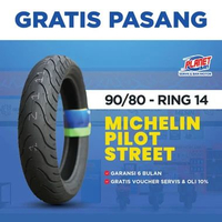 Ban Motor Ring 14 - 90/80 Michelin Pilot Street TUBELESS (Ban Motor Vario 125 New, Vario 150, Xeon)