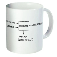Geek Funny Engineer Coffee Mug Problem Coffee Engineer Solution Sarcasm Coffee Mugs Cups Ceramic Creative Joke Saying Gifts 11oz