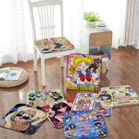 Anime S-Sailor M-Moon Creative Fabric Cushion Non-slip Living Room Sofa Decor Students Stool Tatami Office Chair Mat Pad