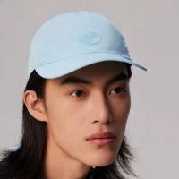 【Dickies】男女款晴空藍品牌刺繡徽章棒球帽｜DK011650E65(帽子)