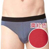 【SOLIS】科技型男STRATA系列M-XXL素面貼身三角男褲(棗紅色)