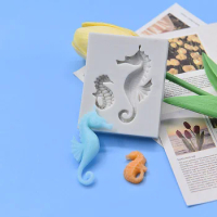 Resin Silicone Mold Cute Sea Horse For DIY Chocolate Cake Candy Dessert Fondant Cupcake Mold Baking Decoration Tool Kitchenware