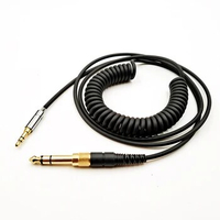 ForSONY Philips Audio Technica SHP9500 ZX770BN CH700N H800 X2HP X2 MDR-1A SR3 H2 6.5mmLarge Plug to 3.5mm Spring Headphone Cable
