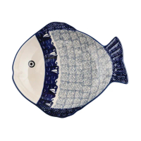 【波蘭陶】Manufaktura 魚形深盤 陶瓷盤 菜盤 水果盤 沙拉盤 25cm 波蘭手工製(乘風悠遊系列)