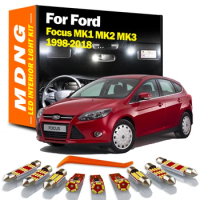 MDNG For Ford Focus MK1 MK2 MK3 1998-2016 2017 2018 Vehicle Lamp LED Interior Dome Map Light Kit Car Led Bulbs Canbus No Error