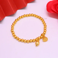 Vòng tay hoa sen retro thời trang màu vàng Juxing Jewelry dành cho nữ, phụ kiện đơn giản và thanh lị