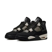 【NIKE 耐吉】AIR JORDAN 4 RETRO GS WHITE THUNDER 大童 女鞋 白雷神 黑白FQ8213-001