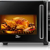 Air Fryer Oven Combo, Uten High-power Deep Air Fryer Oven Grill, Up to 400°F, 1800W, Digital Display, Fast Heat up/Time Control