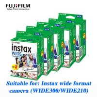 10/20/40/60/80/100 Sheets Fujifilm Instax Wide Film White Edge Paper for Fuji Instant Camera 210 300 Link Wide Printer