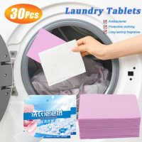 30Pcs Washing Powder Sheet Soap Cleaning Tablet Detergent In Strips For Washing Machine Laundry Tablets Laundry Detergent Sheets