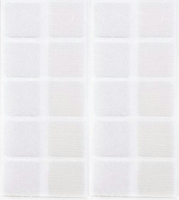 【文具通】LIH WEI 力韋 正方形 造型 粘扣帶 黏扣帶 魔鬼氈 魔鬼沾 子母扣 約2x2cm 白色 E1130021