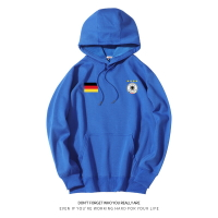 德國國家隊足球運動訓練衣服男裝世界杯連帽套頭衛衣秋冬上衣外套