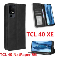 Wallet Leather For TCL 40 XE NxtPaper 5G 40X Case Magnetic Flip Book Stand Card Protection Cover