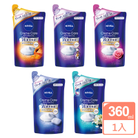 Kao 花王 日本 NIVEA 濃厚保濕沐浴乳補充包 360ml(平輸商品/款式任選)