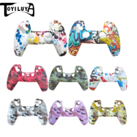TOYILUYA Silicone Cover Skin for Sony PlayStation Dualshock 5 PS5 Controller Case Thumb Stick Grip Cap for DualSense