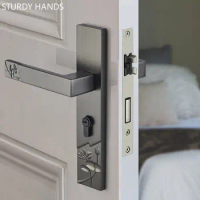 Chinese Style Zinc Alloy Door Handle Lock High Quality Bedroom Door Lock Interior Mute Security Deadbolt Lockset Home Hardware