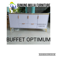Buffet TV New MDF Kaki Besi Gold
