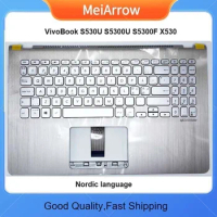 New/org For Asus VivoBook S15-S5300U/F S530 S530U S5300U S5300F Y5100U X530 Palmrest Nordic Keyboard upper cover,Golden