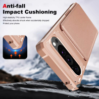 Suitable for Google 9Pro Phone Case Google 8A Multi-Function Up and Down Card Slot Stand Shockproof 