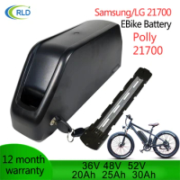 48V 52V Polly DP-7 EBike Battery Samsung LG 21700 Cell 36V 25Ah 30Ah 35Ah Downtube Jumbo Battery Pack for Scooter 500W-2000W Kit