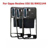 Middle Frame For Oppo Realme X50 5G RMX2144 Middle Frame With Camera Lens Housing Bezel Repair Parts