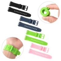 For Swatch Silicone Strap Buckle 17mm19mm 20mm Rubber Strap Men Women Sports Strap Replcement Watch Band Watch Accessory Tool