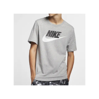 【NIKE 耐吉】As M Nsw Tee Icon Futura 男款 灰色 圓領 上衣 運動 短袖 AR5005-063