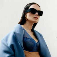 【Chantelle 仙黛爾】Legend.專櫃 刺繡 集中托高 女內衣 藍特.15YNA_00C(無厚襯墊深V低脊心)