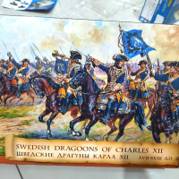 1:72 Pasukan berkuda Swedish Dragoons Charles XII by Zvezda 18 troops