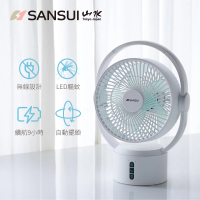 SANSUI 山水 9吋美型移動智慧驅蚊循環充電式風扇 SDF-0915(靜音 省電 循環扇 電風扇 露營)