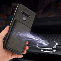 適用LG Stylo6磁吸車載手機殼卡包貼皮Stylo7 5G錢包插卡保護套