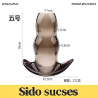 Realistik Soft Silikon Penyumbat Anal Butt Plug Berongga Toys Pria Wanita E5