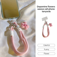 【Captivaty】Casing Ponsel Bunga Warna-warni Liontin Dopamin Lanyard Pergelangan Tangan Lanyard Ponsel