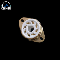 1PC 8pin Tube Socket Ceramic Valve Base for KT88 EL34 5881 6CA7 6V6 6SL7 6L6 5AR4 Vintage Audio Amplifier DIY Gold/Tin Plated