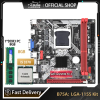 B75A LGA 1155 Motherboard Kit With I5 3570 Processor And 8GB DDR3 Memory Plate Placa Mae LGA 1155 Set Support WIFI NVME