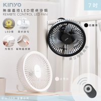 KINYO 充插兩用7吋USB風扇壁扇DC扇掛扇循環扇/UF-7065顏色任選(遙控/LED/易拆洗)