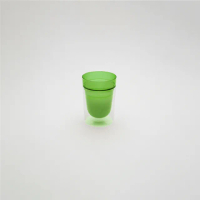 【smith&amp;hsu】白毫雙層玻璃杯(綠 320ml)