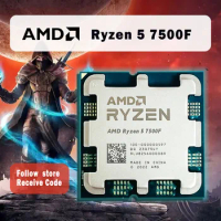 NEW AMD Ryzen 5 7500F R5 7500F 3.7GHz 6-Core 12-Thread CPU Processor 5NM L3=32M 100-000000597 Socket AM5 Without cooler